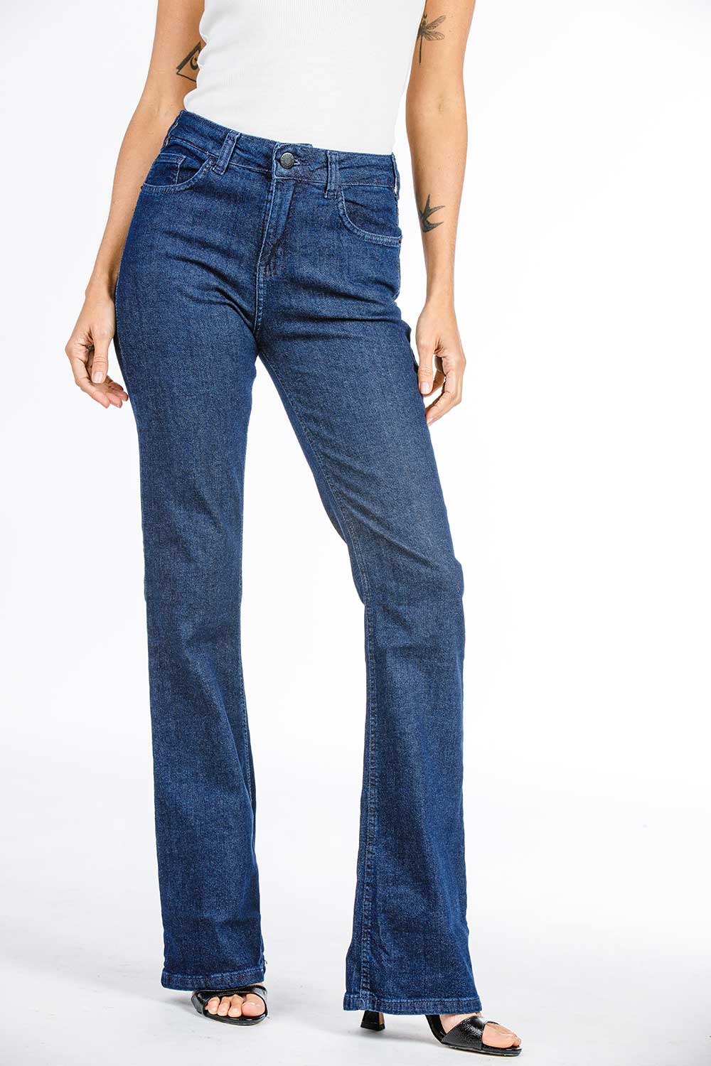 CALÇA JEANS BOOT CUT C4 DARK BLUE 93